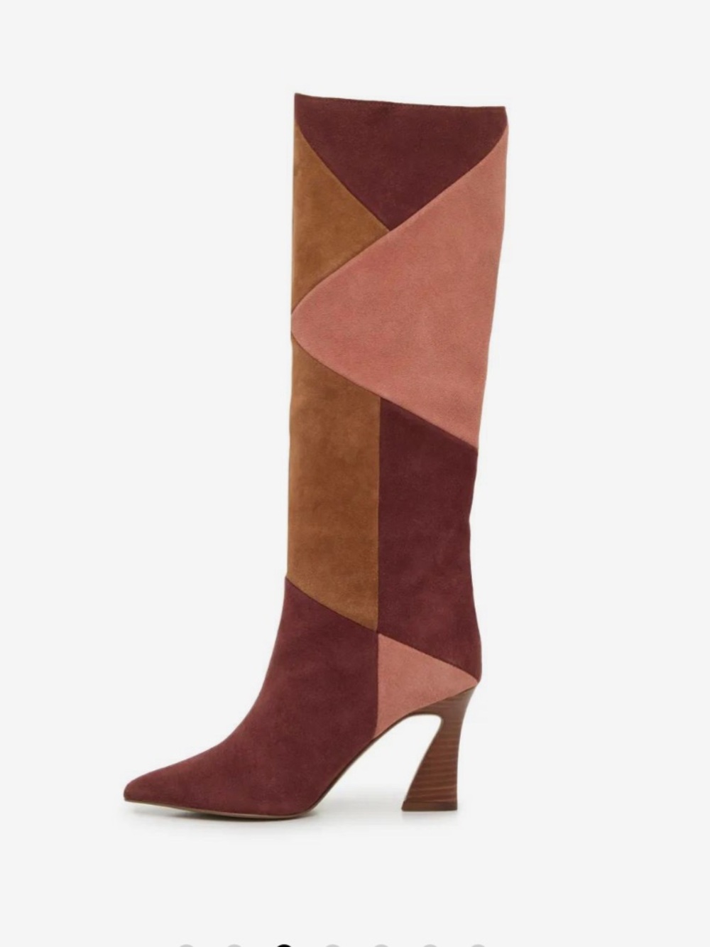 Chinese Laundry suede colorblock knee high boots